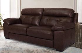 CasaStyle Kanicia 3 Seater Leatherette Sofa Set (Brown)