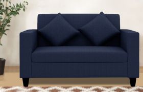 CasaStyle Diana 2 Seater Fabric Sofa Set (Dark Blue)