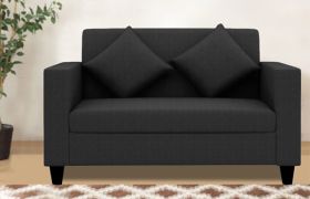 CasaStyle Diana 2 Seater Fabric Sofa Set (Dark Grey)