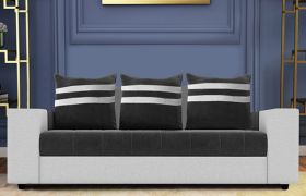 CasaStyle Stylio 3 Seater Fabric Sofa Set (Dark Grey-Light Grey)