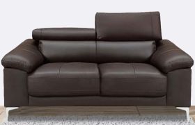 Casastyle Germon 2 Seater Leatherette Sofa Set (Brown)