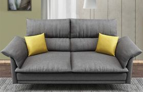 CasaStyle Forensta 2 Seater Fabric Sofa Set (Dark Grey)