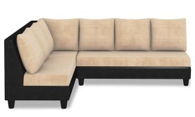 CasaStyle Audrey Six Seater L shape Sofa Set Beige-Black