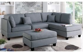 CasaStyle Brenna 5 Seater RHS L Shape Sofa Set For Living Room
