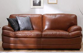 CasaStyle - Bressany 3 Seater Leatherette Sofa Set (Brown)