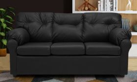 CasaStyle Emrado Three Seater Leatherette Sofa