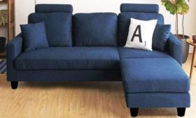 CasaStyle Ashlyn Four Seater Sectional  Sofa (Blue)
