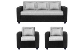 Casastyle - Cosimo 5 Seater Sofa Set 3-1-1 (Grey) | Deep Seating and Spacious Design I 32 Density Soft & Comfortable | 3 Yr. Assurance