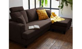 CasaStyle Harisson Four Seater Interchangeable L Shape Sofa (Brown)