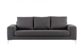 CasaStyle - Henry 3 Seater Fabric Sofa (Grey) 3 Yr. Assurance with 32 Density Foam