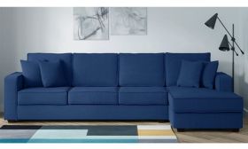 CasaStyle Jason Six Seater RHS L Shape Sofa (Blue)