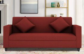 CasaStyle Diana 3 seater Sofa Set For Living Room (Red)