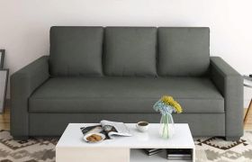 CasaStyle Jamestown 3 Seater Fabric Sofa Set (Dark Grey)
