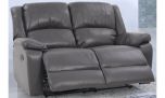 CasaStyle Stark Two Seater Recliner Sofa in Leatherette (Grey)