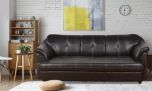 CasaStyle Royce Three Seater Leatherette sofa (Black)