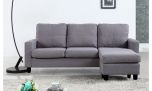 CasaStyle - David 4 Seater L Shape Interchangeable Sofa (Grey)| Sofas for Living Room